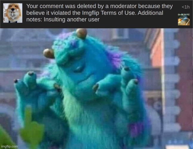 image tagged in sully shutdown | made w/ Imgflip meme maker