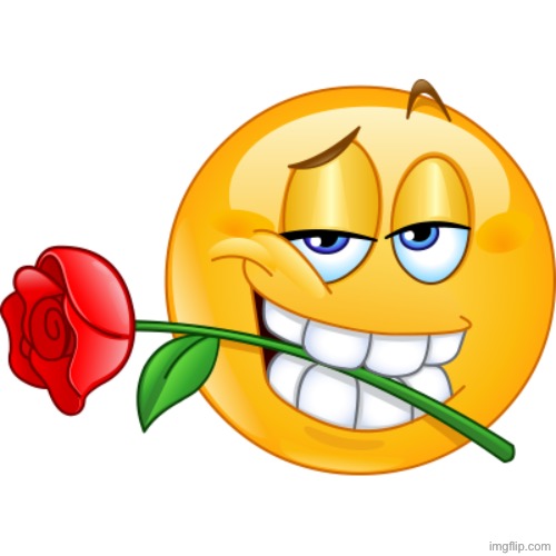 Rose in mouth emoji | image tagged in rose in mouth emoji | made w/ Imgflip meme maker