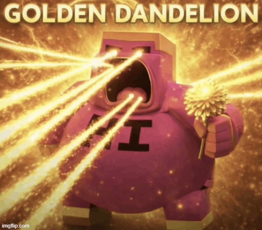 which is the golden dandelion | image tagged in minecraft,golden dandelion | made w/ Imgflip meme maker