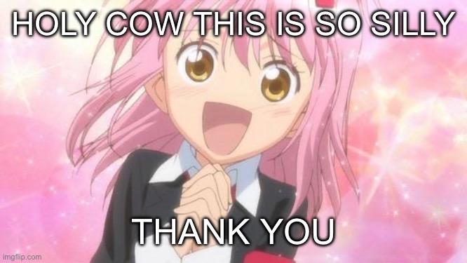 aww anime girl | HOLY COW THIS IS SO SILLY THANK YOU | image tagged in aww anime girl | made w/ Imgflip meme maker
