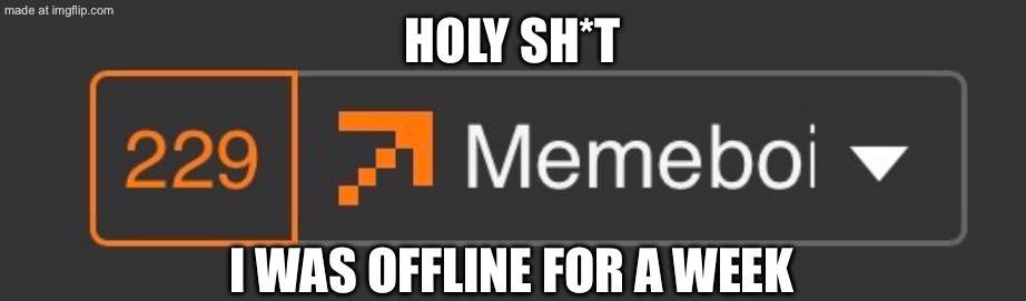 Wow | HOLY SH*T; I WAS OFFLINE FOR A WEEK | image tagged in notifications | made w/ Imgflip meme maker