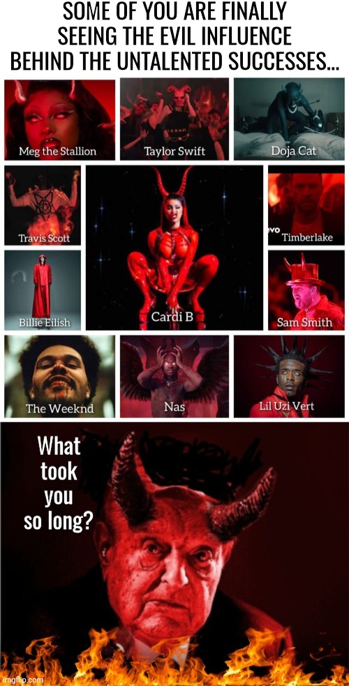 Satanic celebrities Blank Meme Template