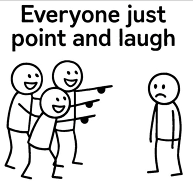 Everyone Just Point And Laugh Blank Meme Template