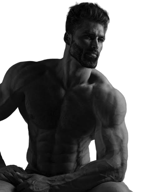 Gigachad no background Blank Meme Template