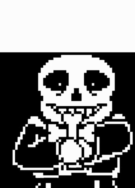 Sans Holding Cross Blank Meme Template