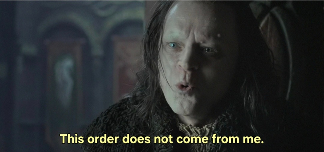 This order does not come from me Blank Meme Template