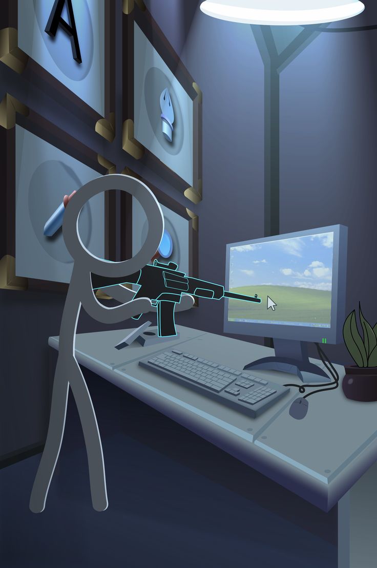 Alan Becker Victim Sharpshooter Blank Meme Template