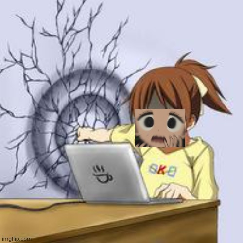 Anime wall punch | image tagged in anime wall punch | made w/ Imgflip meme maker