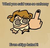 Skipp Middle Finger Blank Meme Template