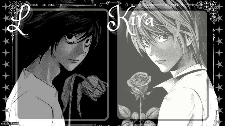 High Quality L and Kira temp Blank Meme Template