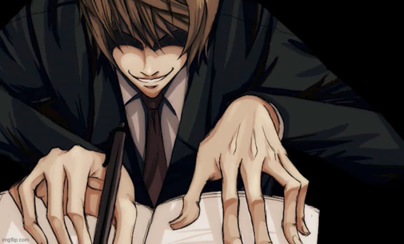 Light Yagami writing in death note | image tagged in light yagami writing in death note | made w/ Imgflip meme maker