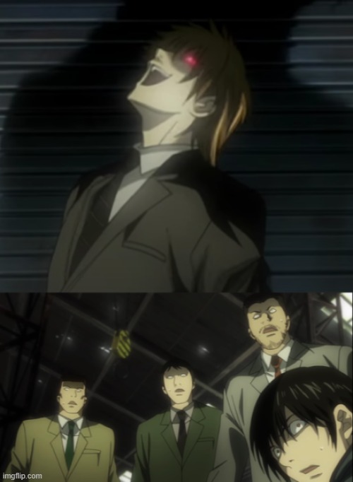 Light Yagami laugh | image tagged in light yagami laugh | made w/ Imgflip meme maker