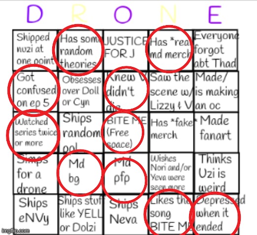 No bingos for me :( | image tagged in murder drones bingo | made w/ Imgflip meme maker