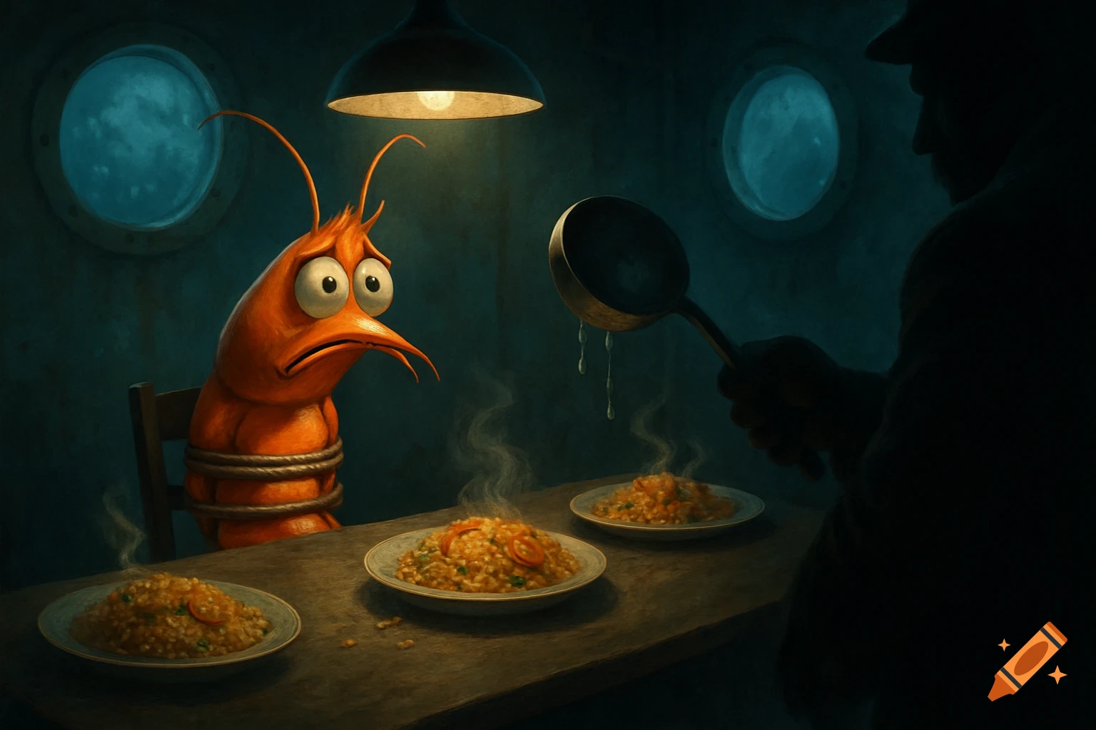 Shrimp interrogation Blank Meme Template