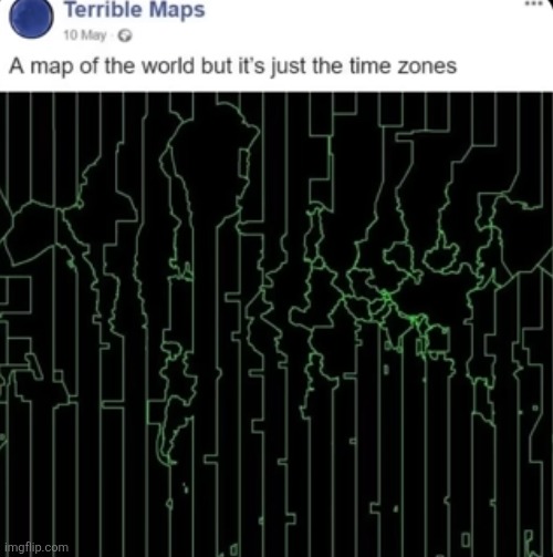 Interesting | image tagged in maps,map,time zones | made w/ Imgflip meme maker