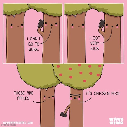 Apple pox | image tagged in chicken pox,apples,apple,tree,apple tree,comics/cartoons | made w/ Imgflip meme maker