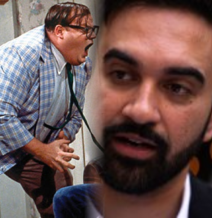 Chris Farley and Mamdani Blank Meme Template