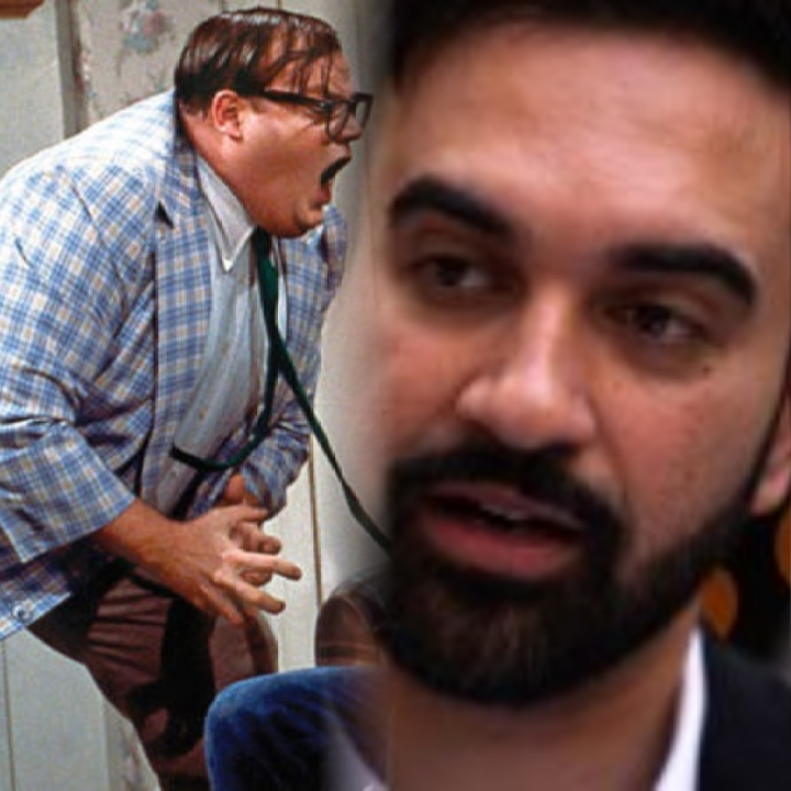 Chris Farley and Mamdani Blank Meme Template