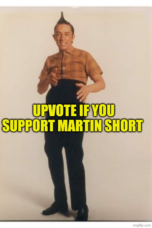 Martin short | UPVOTE IF YOU SUPPORT MARTIN SHORT | image tagged in ed gtimly | made w/ Imgflip meme maker