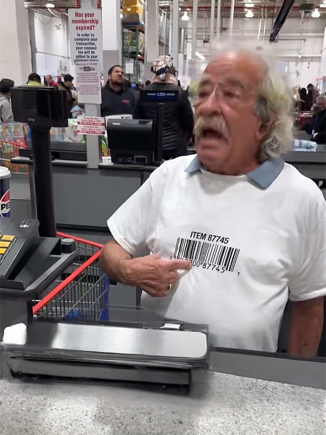 Costco chicken guy Blank Meme Template