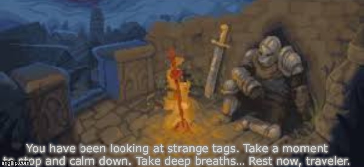 Rest now, traveller | You have been looking at strange tags. Take a moment to stop and calm down. Take deep breaths… Rest now, traveler. | image tagged in boobs,sexy women,rest here traveller | made w/ Imgflip meme maker