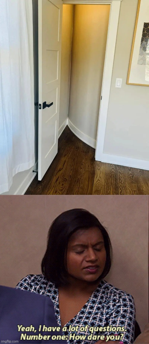 Closet space fail | image tagged in number one how dare you,closet,space,door,you had one job,memes | made w/ Imgflip meme maker