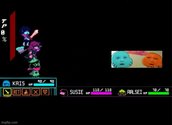 optional double boss fight btw | image tagged in blank deltarune battle | made w/ Imgflip meme maker