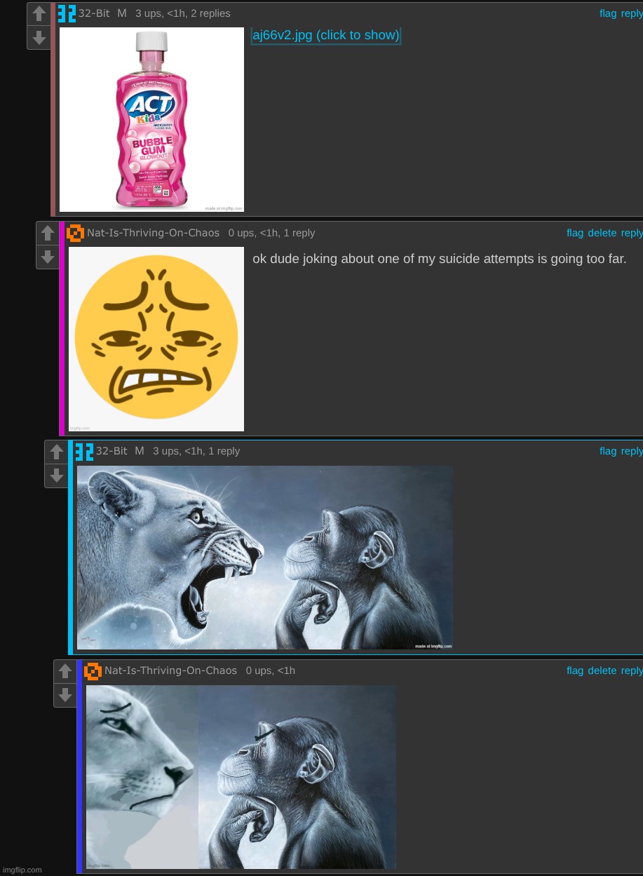 SCALDING HOT take but you should not joke about one of the suicide attempts of someone younger than you | made w/ Imgflip meme maker