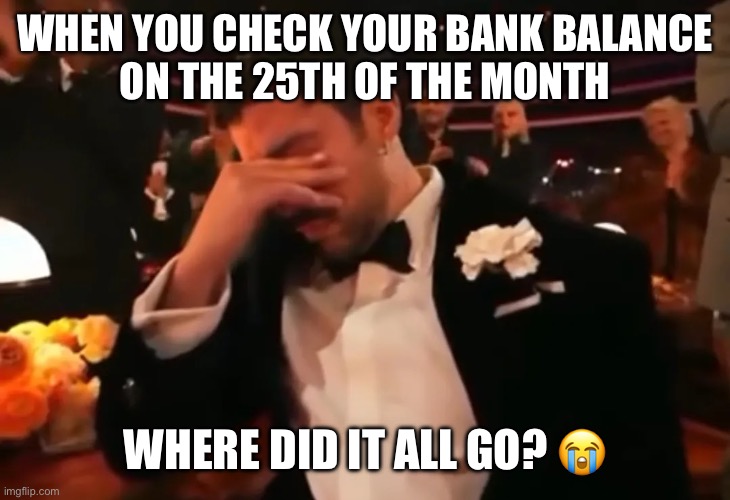 Bad bunny | WHEN YOU CHECK YOUR BANK BALANCE
ON THE 25TH OF THE MONTH; WHERE DID IT ALL GO? 😭 | image tagged in bad bunny | made w/ Imgflip meme maker