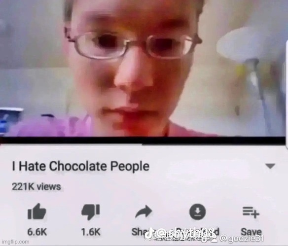 I’m not racist, but this is for shits and giggles | image tagged in i hate chocolate people | made w/ Imgflip meme maker