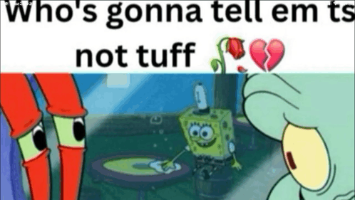 Mr Krabs who gonna tell bro ts ain't tuff Blank Meme Template