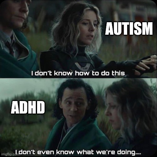 Neuro-Divergents | AUTISM; ADHD | image tagged in loki sylvie don't know,autism,adhd,autistic,awareness | made w/ Imgflip meme maker