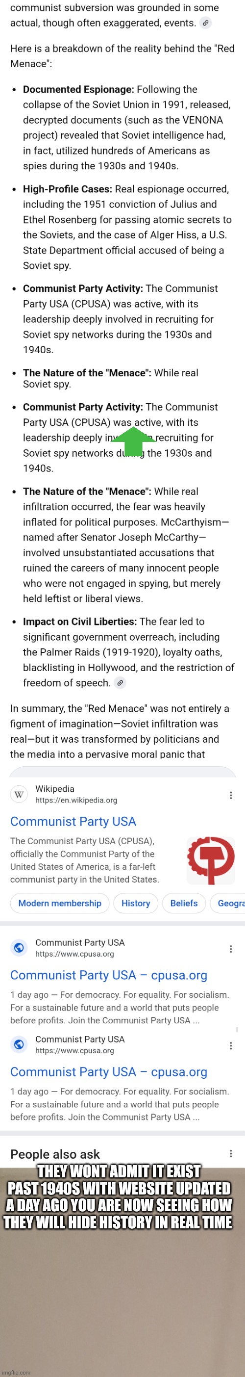 If America becomes Communist you will not know in future | THEY WONT ADMIT IT EXIST PAST 1940S WITH WEBSITE UPDATED A DAY AGO YOU ARE NOW SEEING HOW THEY WILL HIDE HISTORY IN REAL TIME | image tagged in decode,hidden | made w/ Imgflip meme maker