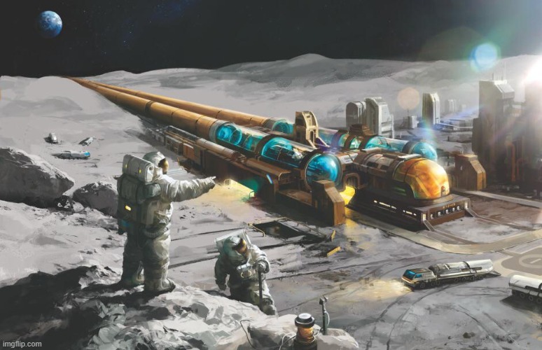 Moon surface operations with potential launch infrastructure