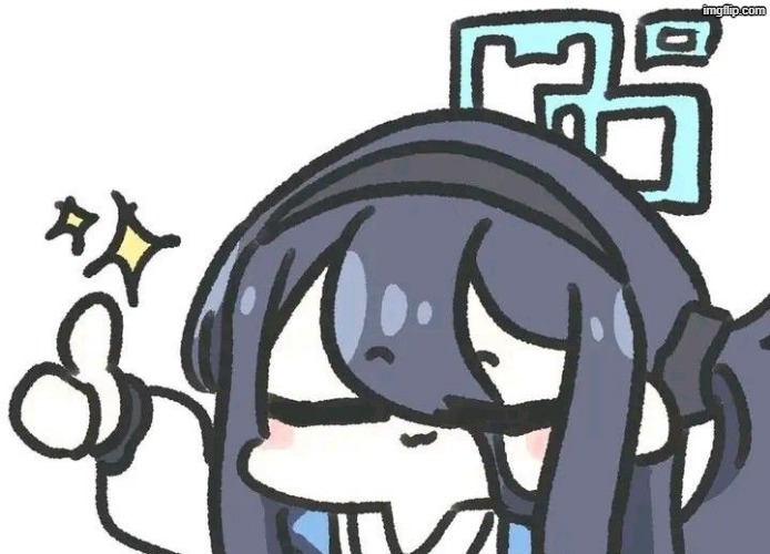 Arisu Thumbs up (Blue Archive) | image tagged in arisu thumbs up blue archive | made w/ Imgflip meme maker