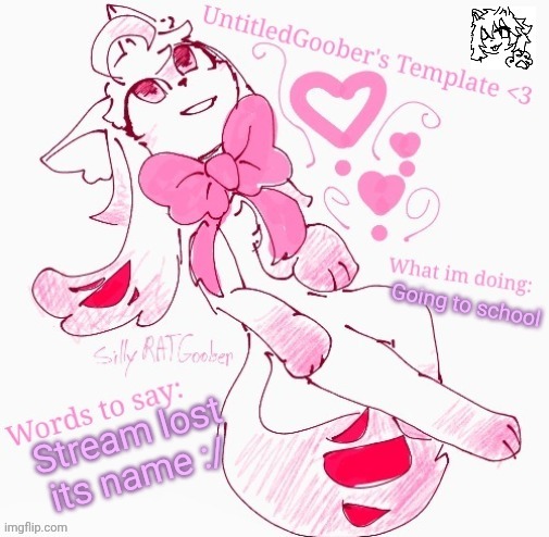 This is just now a pokemon stream | Going to school; Stream lost its name :/ | image tagged in untitledgoober's announcement template revamped | made w/ Imgflip meme maker