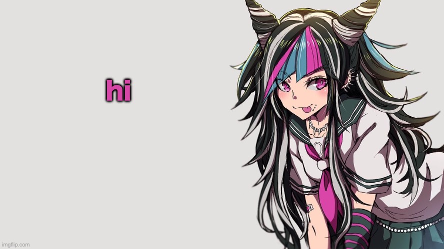 Ibuki Mioda | hi | image tagged in ibuki mioda | made w/ Imgflip meme maker