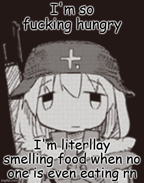 yuuri staring | I'm so fucking hungry; I'm literllay smelling food when no one is even eating rn | image tagged in yuuri staring | made w/ Imgflip meme maker