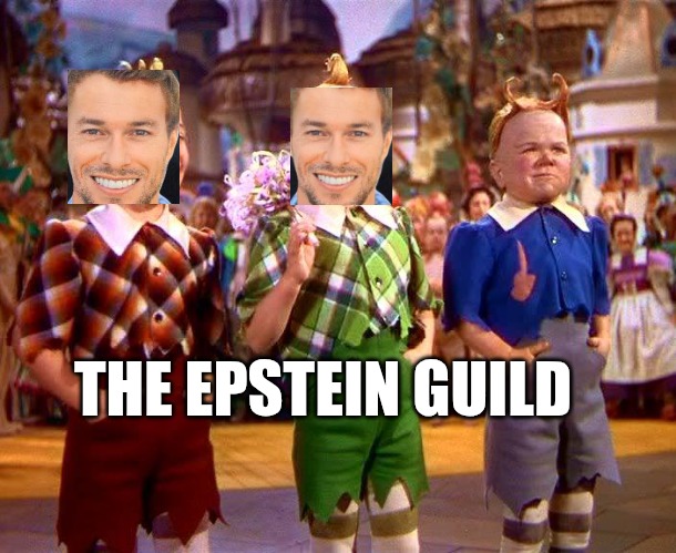 Krassenstein | THE EPSTEIN GUILD | image tagged in lollipop guild | made w/ Imgflip meme maker