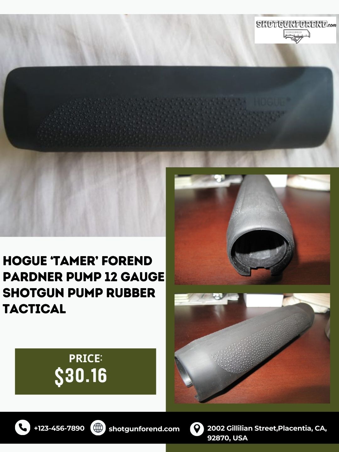 Hogue ‘TAMER’ Forend Pardner Pump 12 Gauge Shotgun Pump Rubber T Blank Meme Template