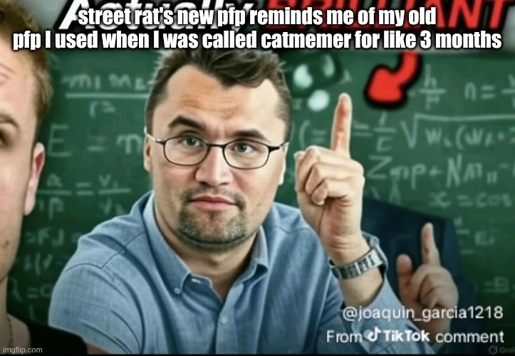 Dakirk | street rat's new pfp reminds me of my old pfp I used when I was called catmemer for like 3 months | image tagged in dakirk | made w/ Imgflip meme maker