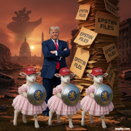 How Trump supporters view themselves as patriotic defenders | image tagged in trump,jeffrey epstein,epstein,make america great again,maga,pedobear | made w/ Imgflip meme maker