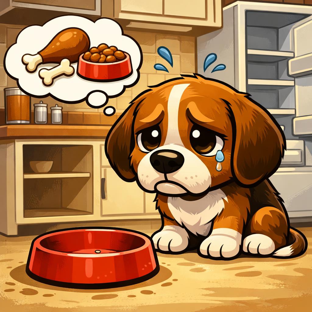 dog sad there’s no food Blank Meme Template