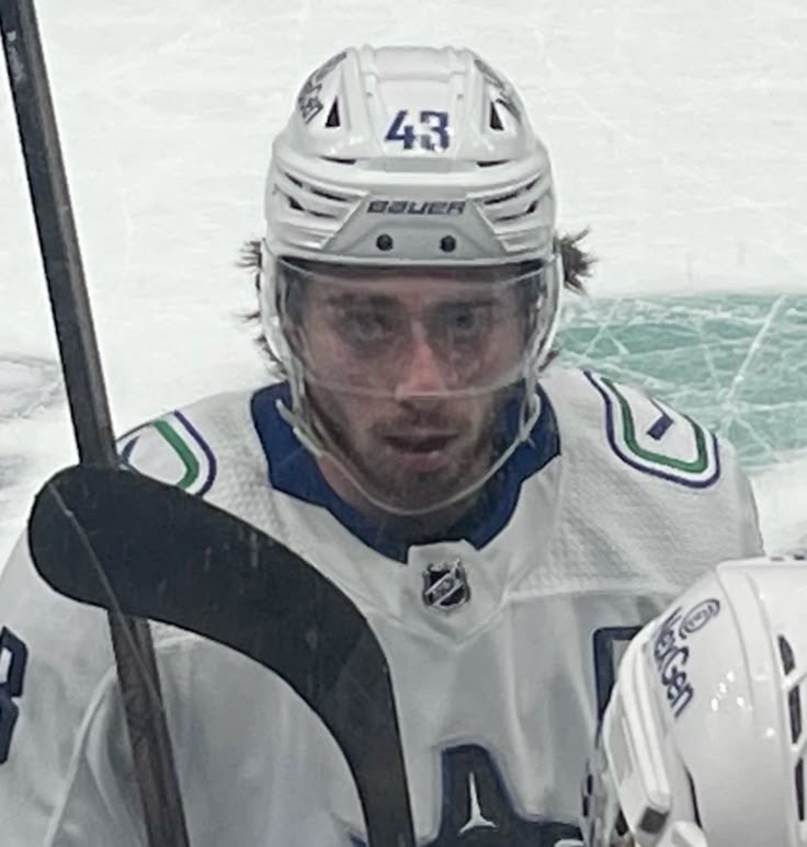 Quinn Hughes stare Blank Meme Template