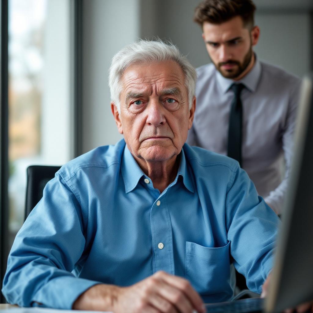 Annoyed at the Office Blank Meme Template