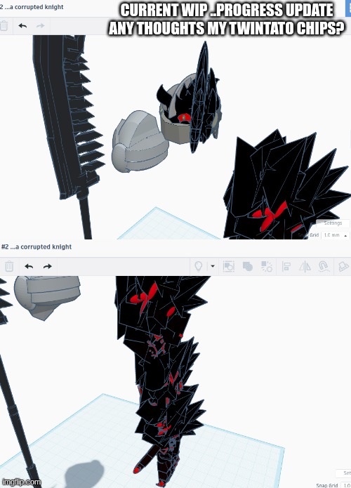 guh? | CURRENT WIP ..PROGRESS UPDATE ANY THOUGHTS MY TWINTATO CHIPS? | made w/ Imgflip meme maker