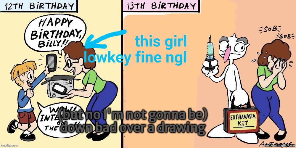 Internet on the go | this girl lowkey fine ngl; (but no I'm not gonna be)
down bad over a drawing | image tagged in internet on the go | made w/ Imgflip meme maker