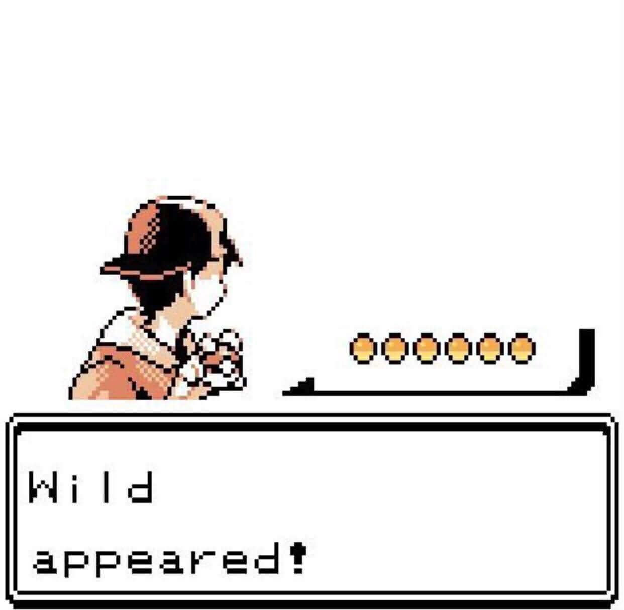 Wild pokemon Blank Meme Template