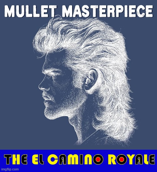 KURT RUSSELL: "Escape from New York" (circa 1981) | image tagged in vince vance,kurt russell,escape from new york,mullet,hair style,the 80s | made w/ Imgflip meme maker