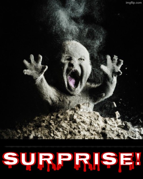 Surprise! | SURPRISE! | image tagged in cursed images,surprise,creepy doll,what a terrible day to have eyes,so you have chosen death,evil baby | made w/ Imgflip meme maker